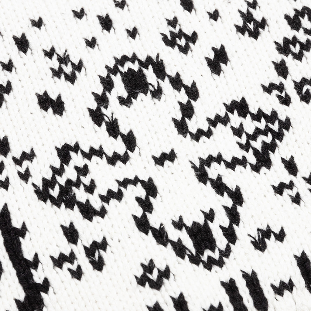RHUDE LOUNGE SWEATER - WHITE/BLACK - 3