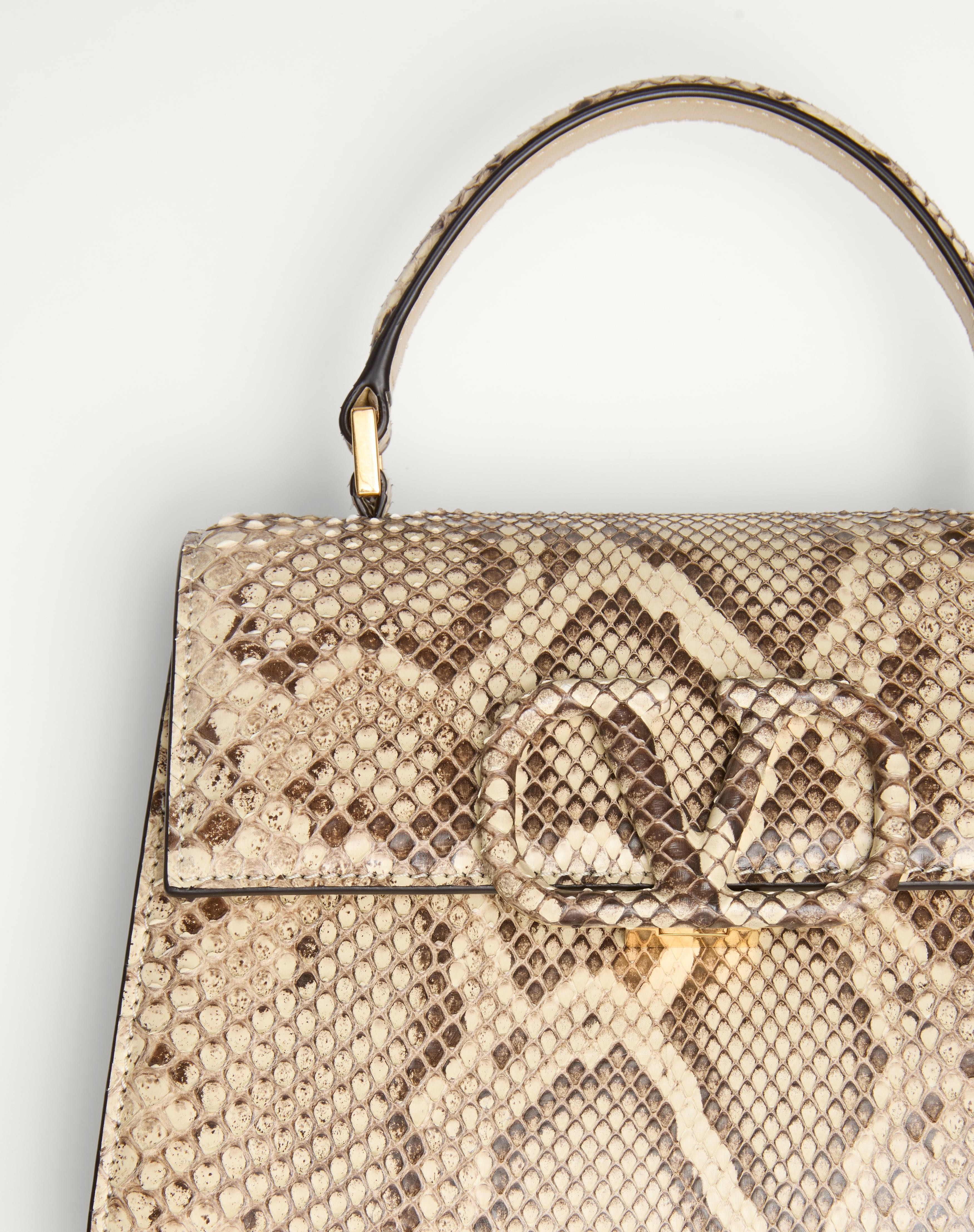 VALENTINO GARAVANI VSLING SMALL PYTHON HANDBAG - 8