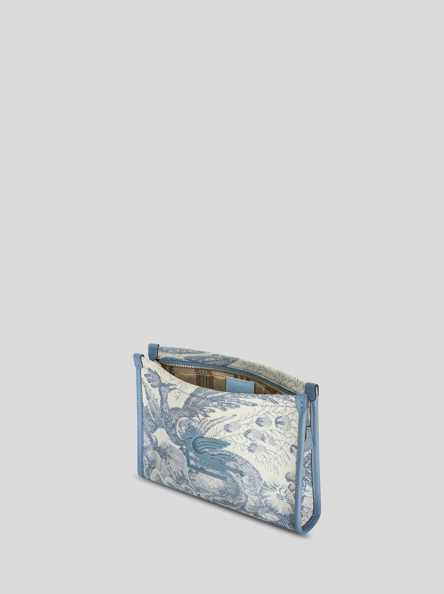 MEDIUM DENIM JACQUARD POUCH - 4