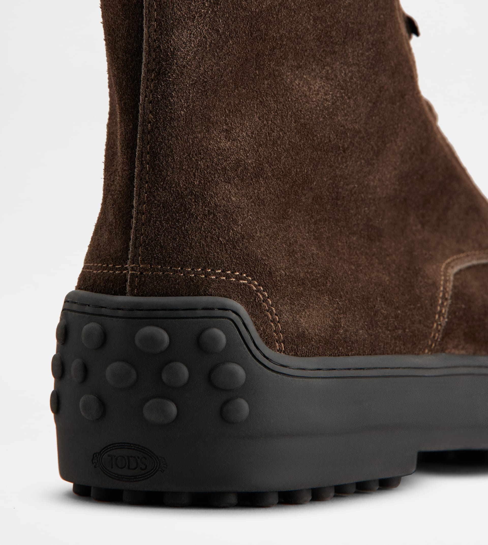 WINTER GOMMINO ANKLE BOOTS IN SUEDE - BROWN - 5