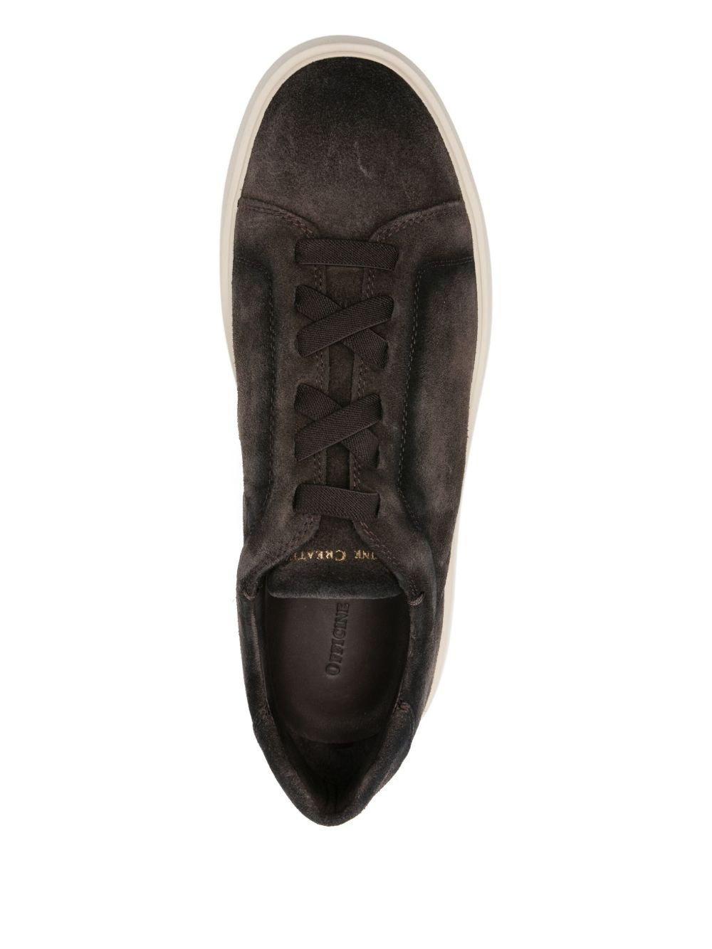 suede lace-up sneakers - 4