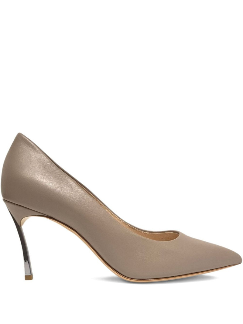 80mm Samurai Blade pointed-toe metallic-heel pumps 1