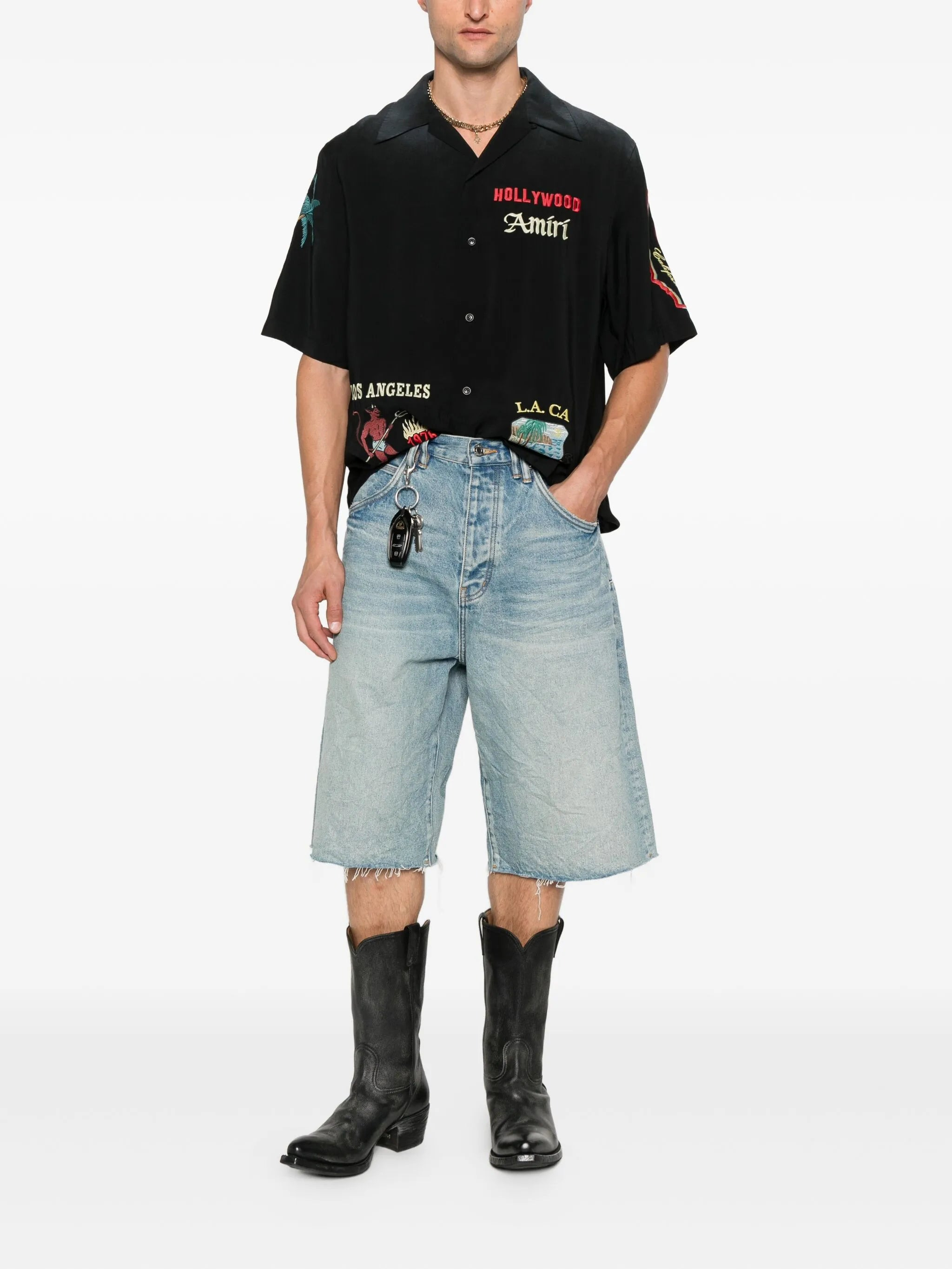 Amiri Embroidered-details Short-sleeve Shirt - 5
