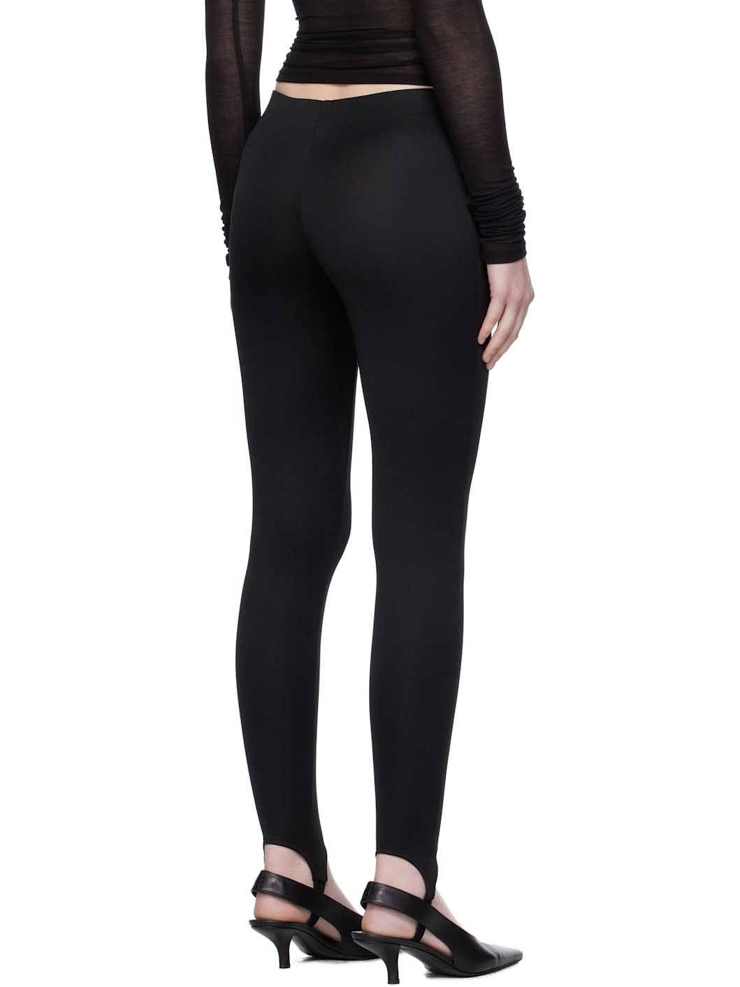 Black Caserta Stirrup Leggings - 3