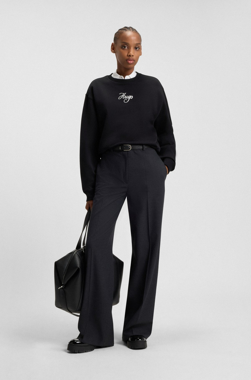 HUGO OVERSIZED-FIT SWEATSHIRT IN COTTON WITH TWO-TONE LOGO outlook