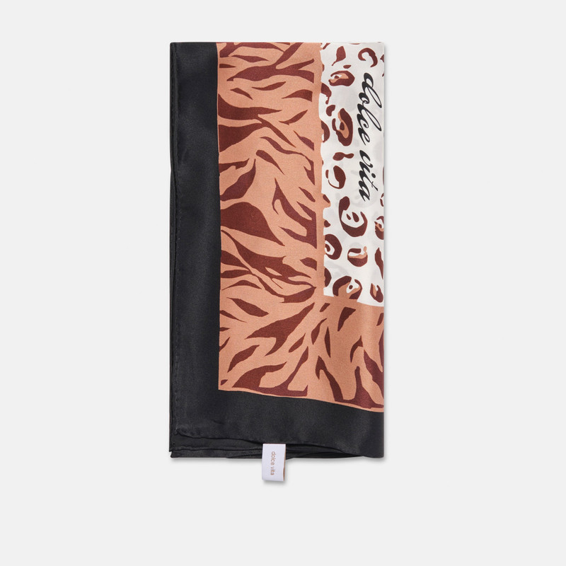 ANIMAL PRINT SCARF BROWN MULTI 7