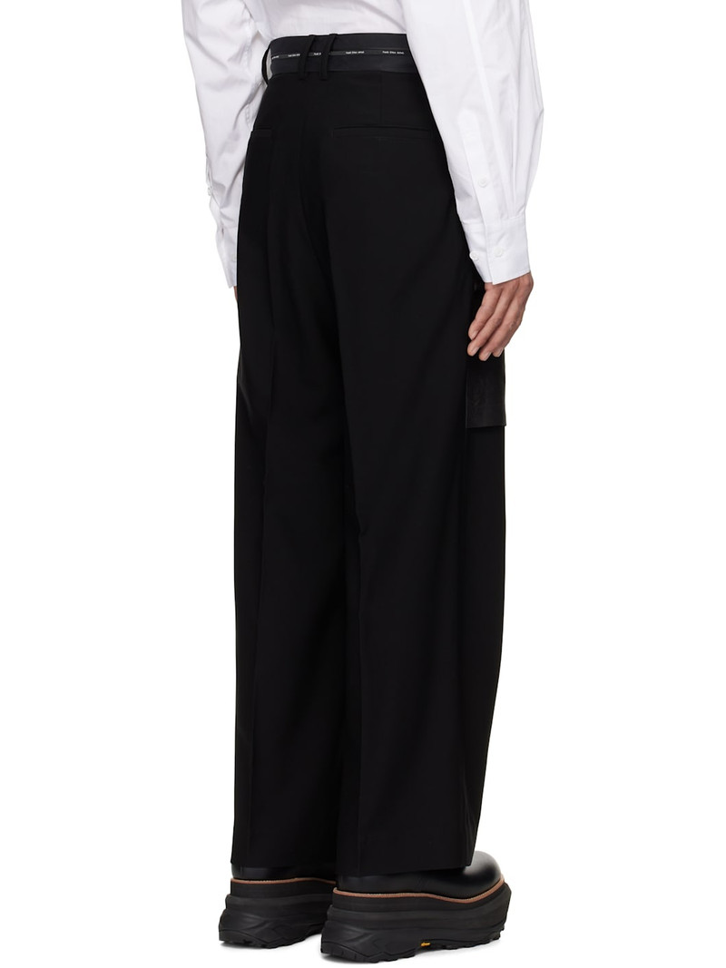 Black Deconstructed Patchwork Trousers 3