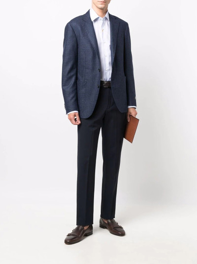 Canali patterned single breasted blazer outlook