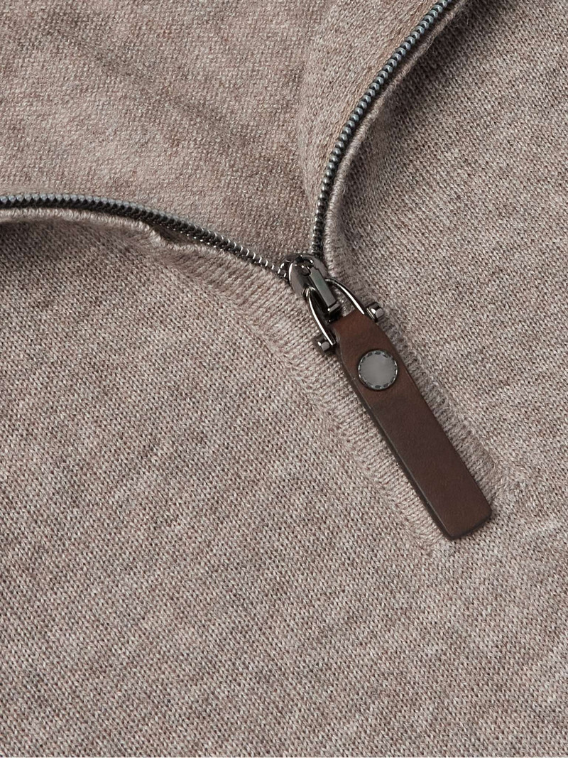 Slim-Fit Wool Half-Zip Sweater 4