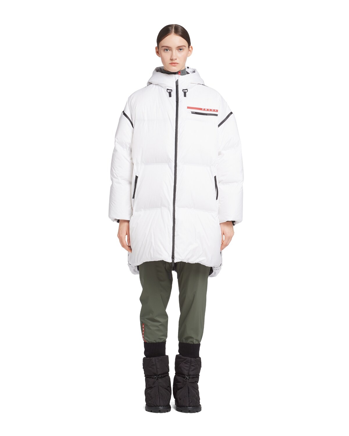 Oversized technical nylon down coat - 2