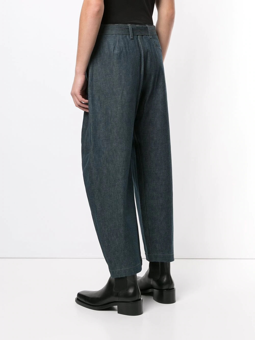 high-waisted tapered trousers - 4