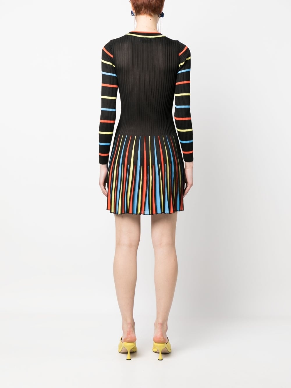 long-sleeve stretched dress - 4