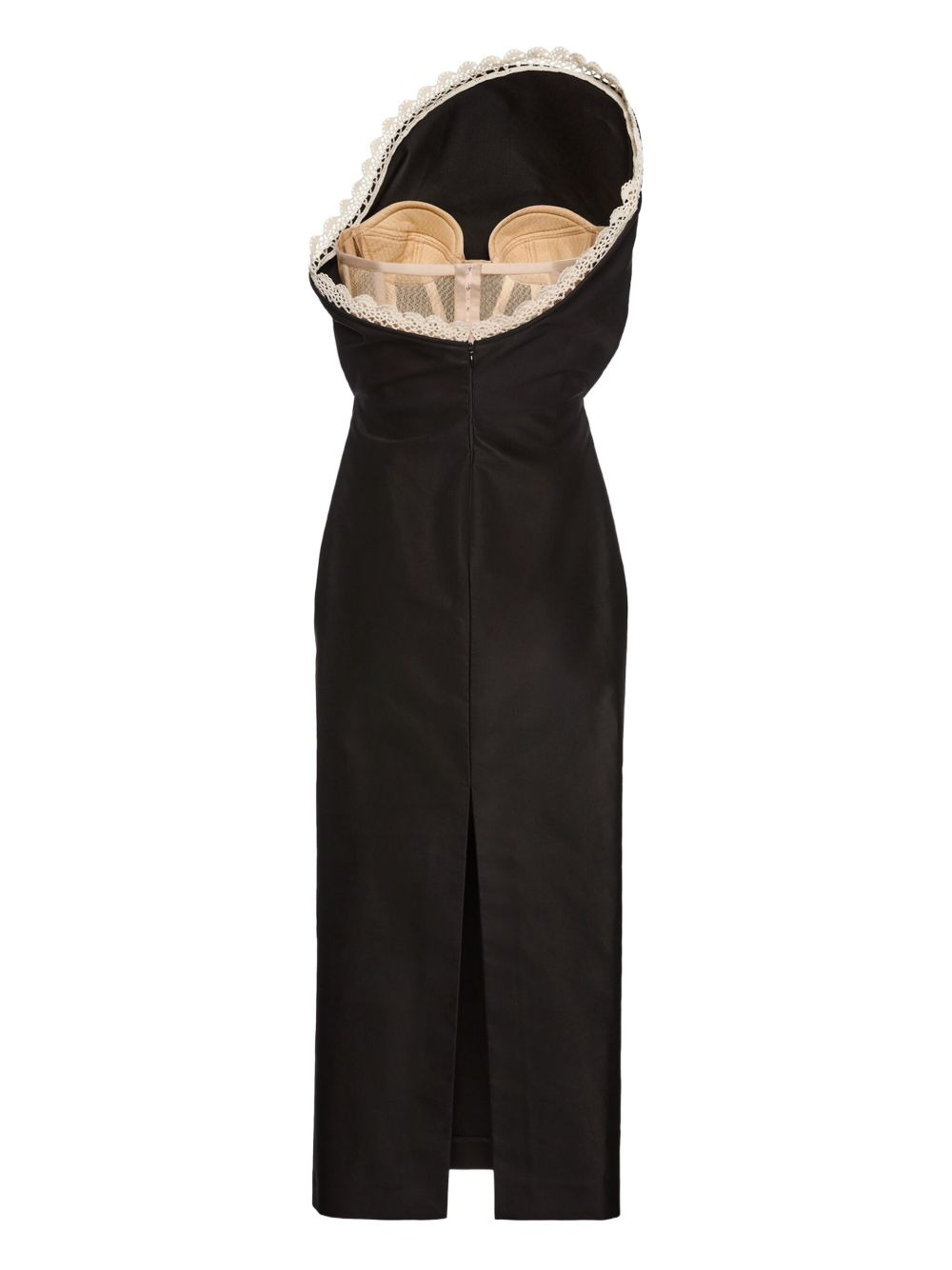 lace-trimmed midi dress - 2