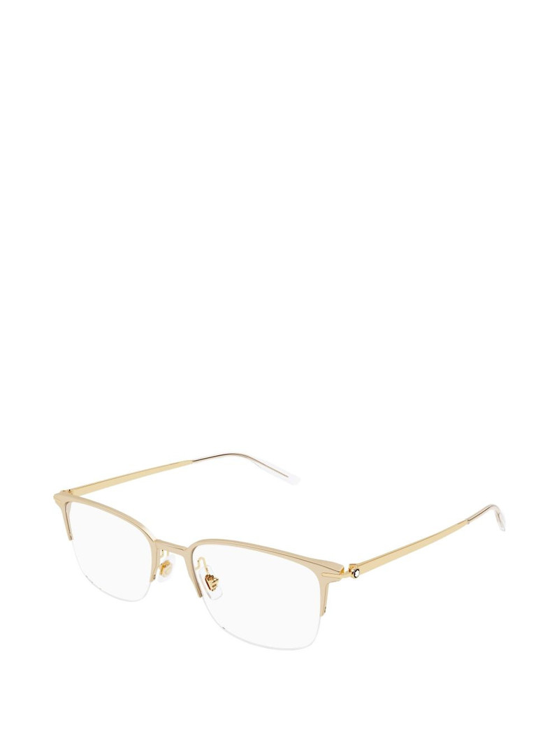 Montblanc square-frame half-rim glasses outlook