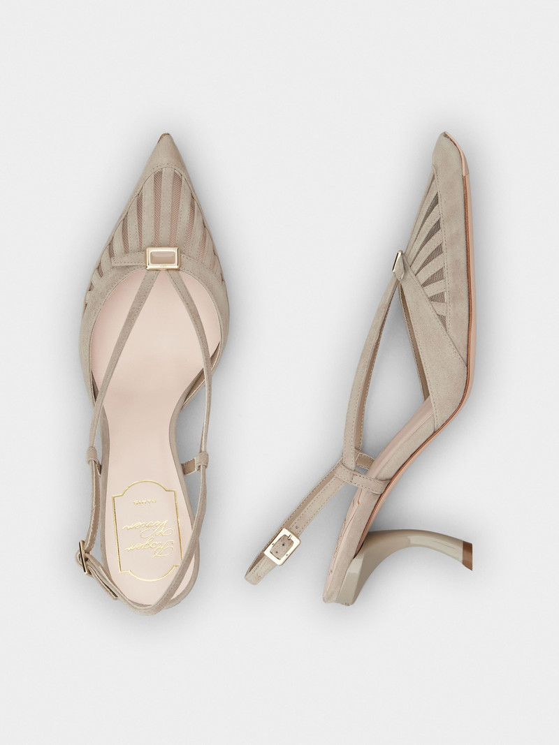 Virgule D'Orsay Pumps in suede 4