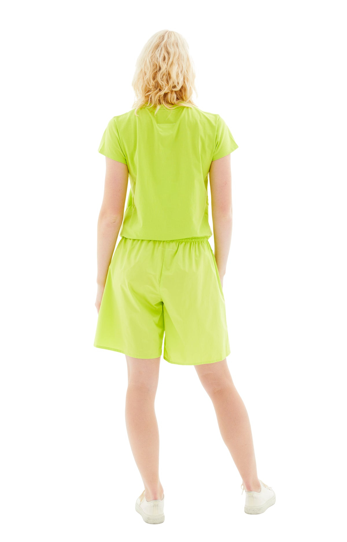 MM6 COTTON SHORTS (NEON GREEN) - 5