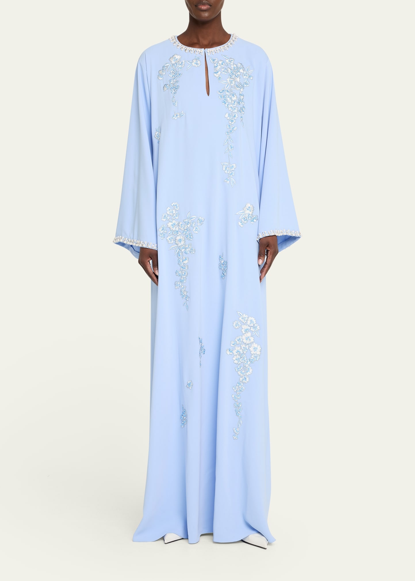 Embroidered Maxi Caftan Dress - 2