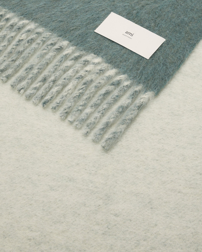AMI Paris BICOLOR DOUBLE-SIDED BLANKET WITH AMI ALEXANDRE MATTIUSSI TAB outlook