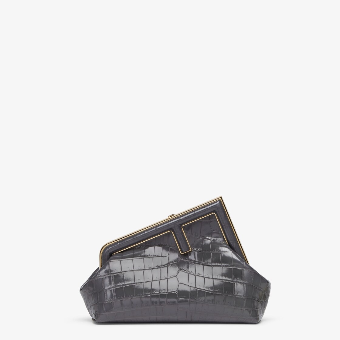 Dark gray crocodile bag - 1