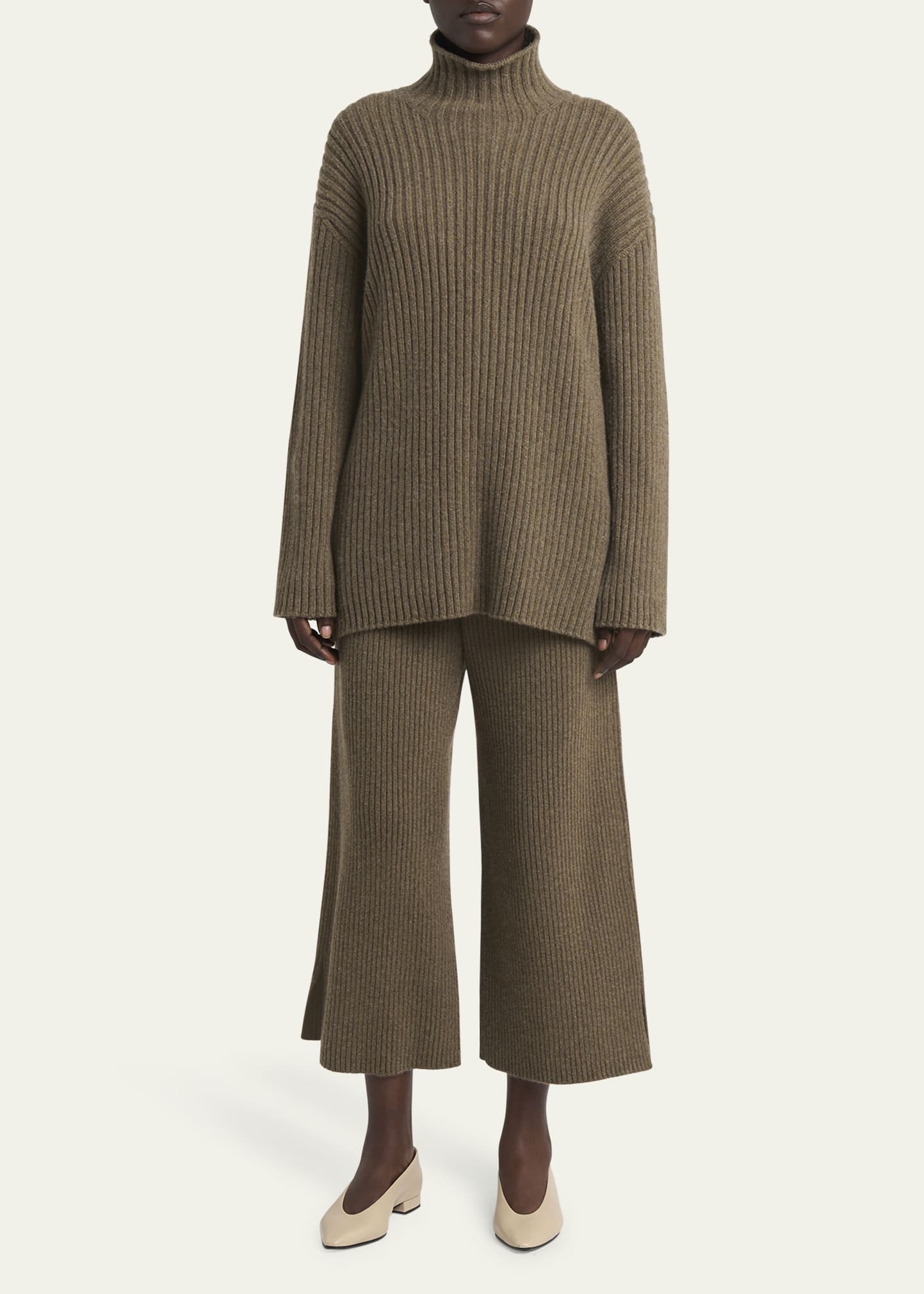 Fobello Baby Cashmere Wide-Leg Trousers - 2