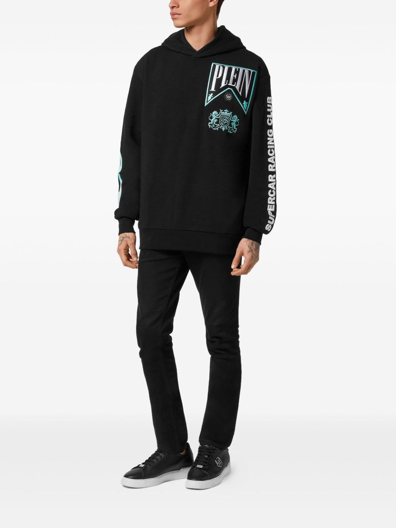 PHILIPP PLEIN Flame Racing hoodie outlook