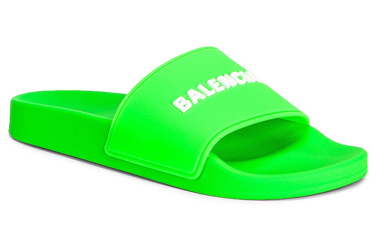 (WMNS) Balenciaga Pool Slide 'Neon Green' 565547W1S823590 - 3