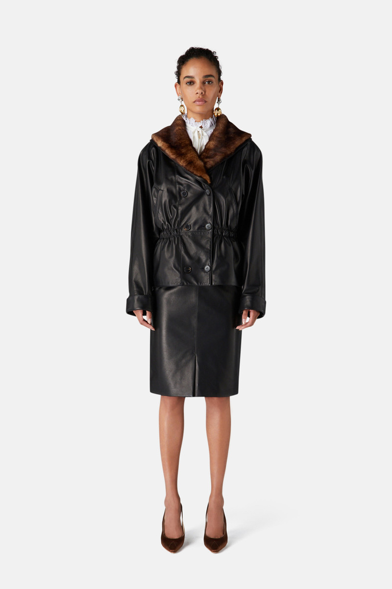 Alessandra Rich LEATHER SKIRT outlook