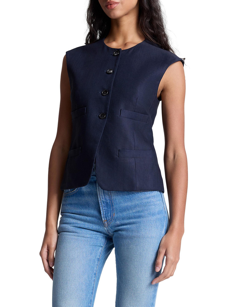 Women's Georgie Boxy Vest - Evening Blue 6