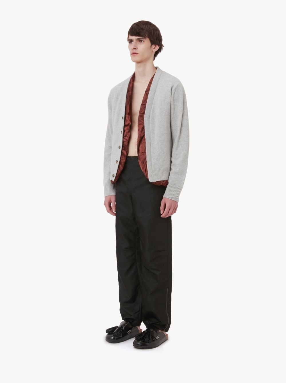 SATIN LINED CARDIGAN - 4