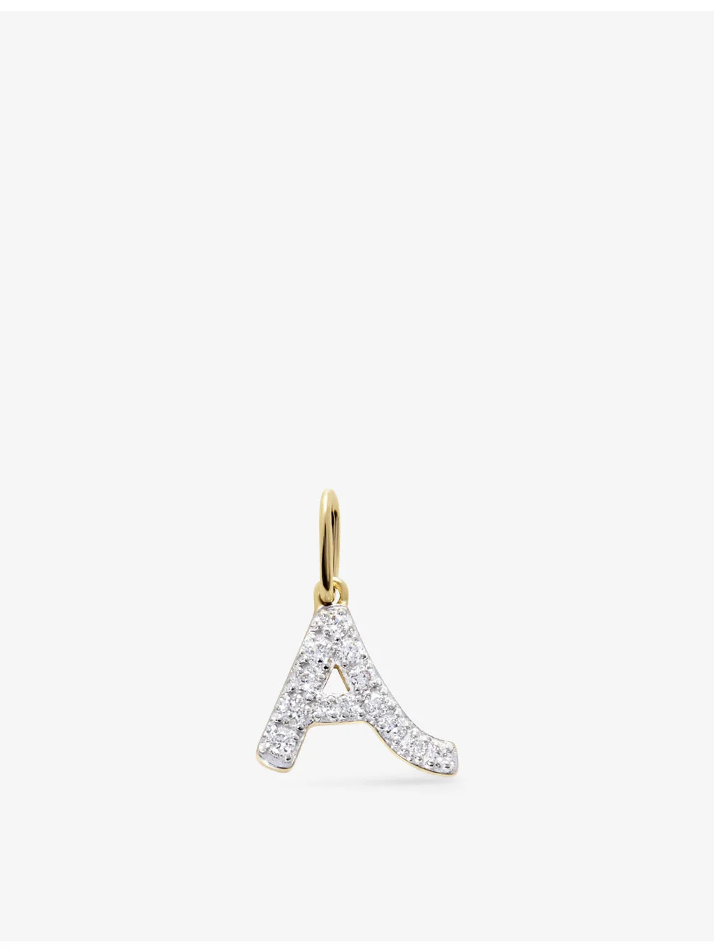 A letter 14ct yellow-gold and lab-grown diamond charm - 1