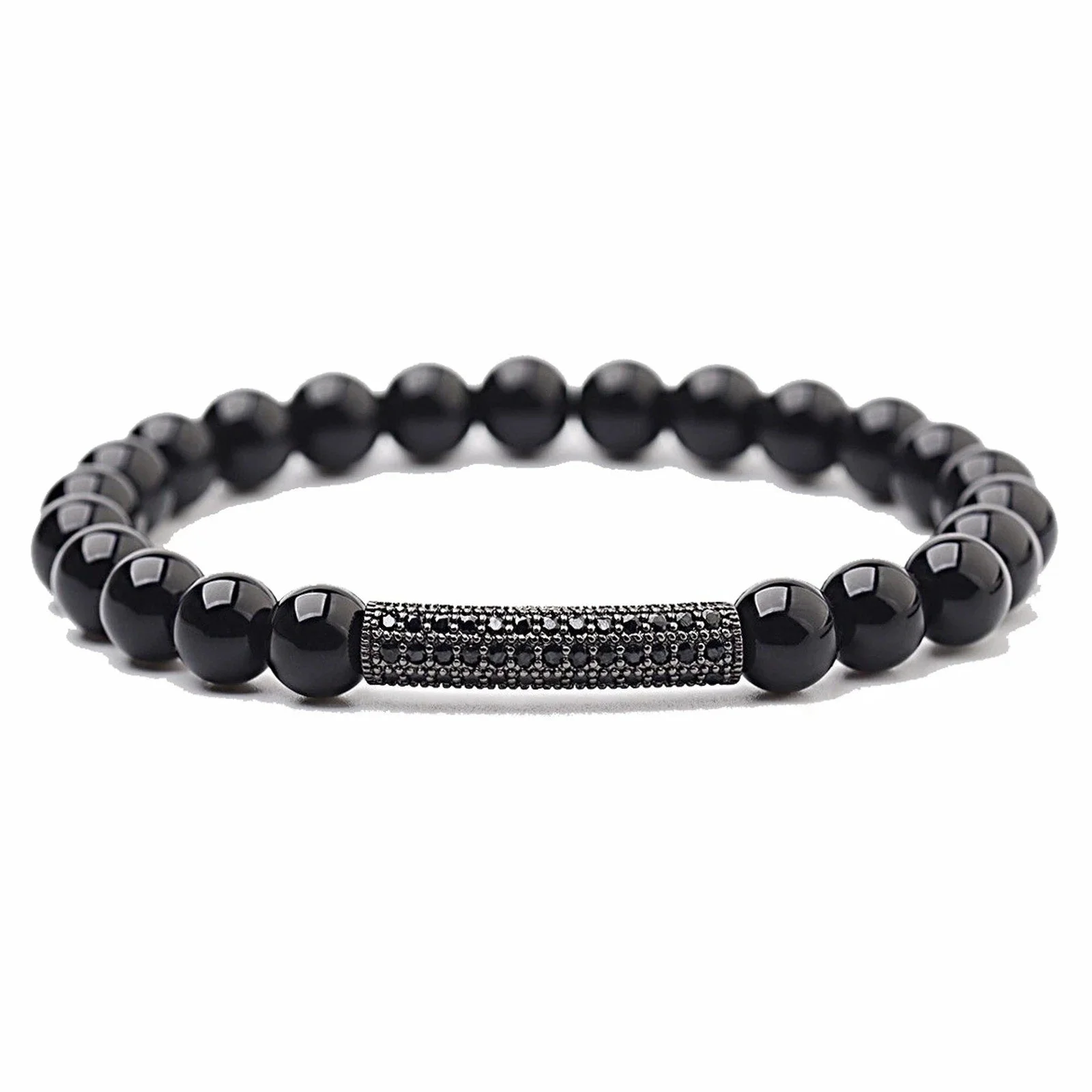 Bracelet - Black Rhodium Strip Pavé - 1