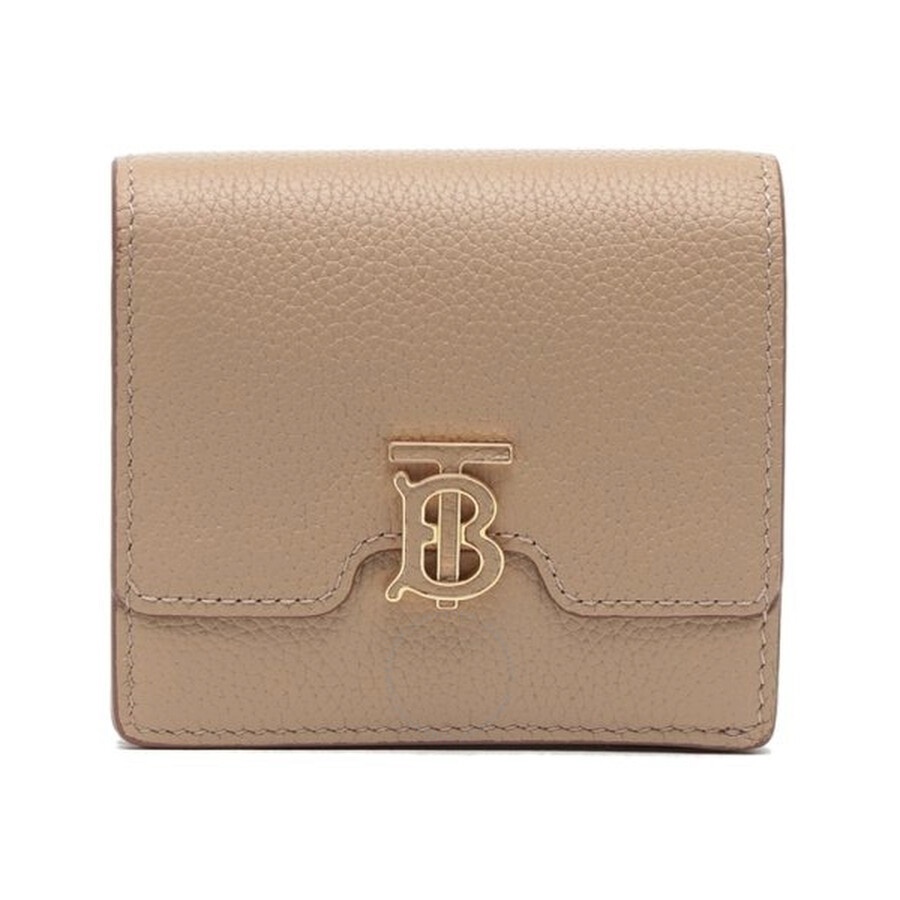 Burberry Oat Beige Ladies Bi-Fold Leather Wallet - 1