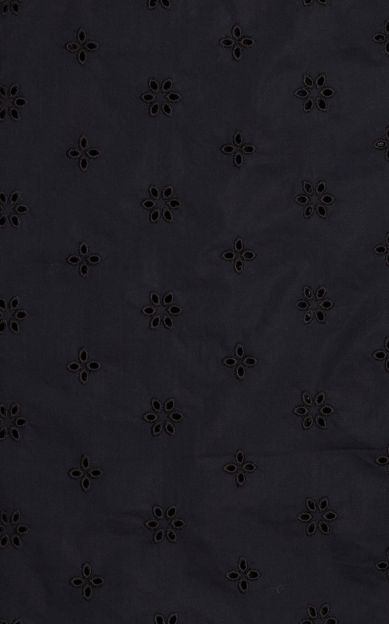 Strapless Organic Cotton Broderie Midi Dress black - 5