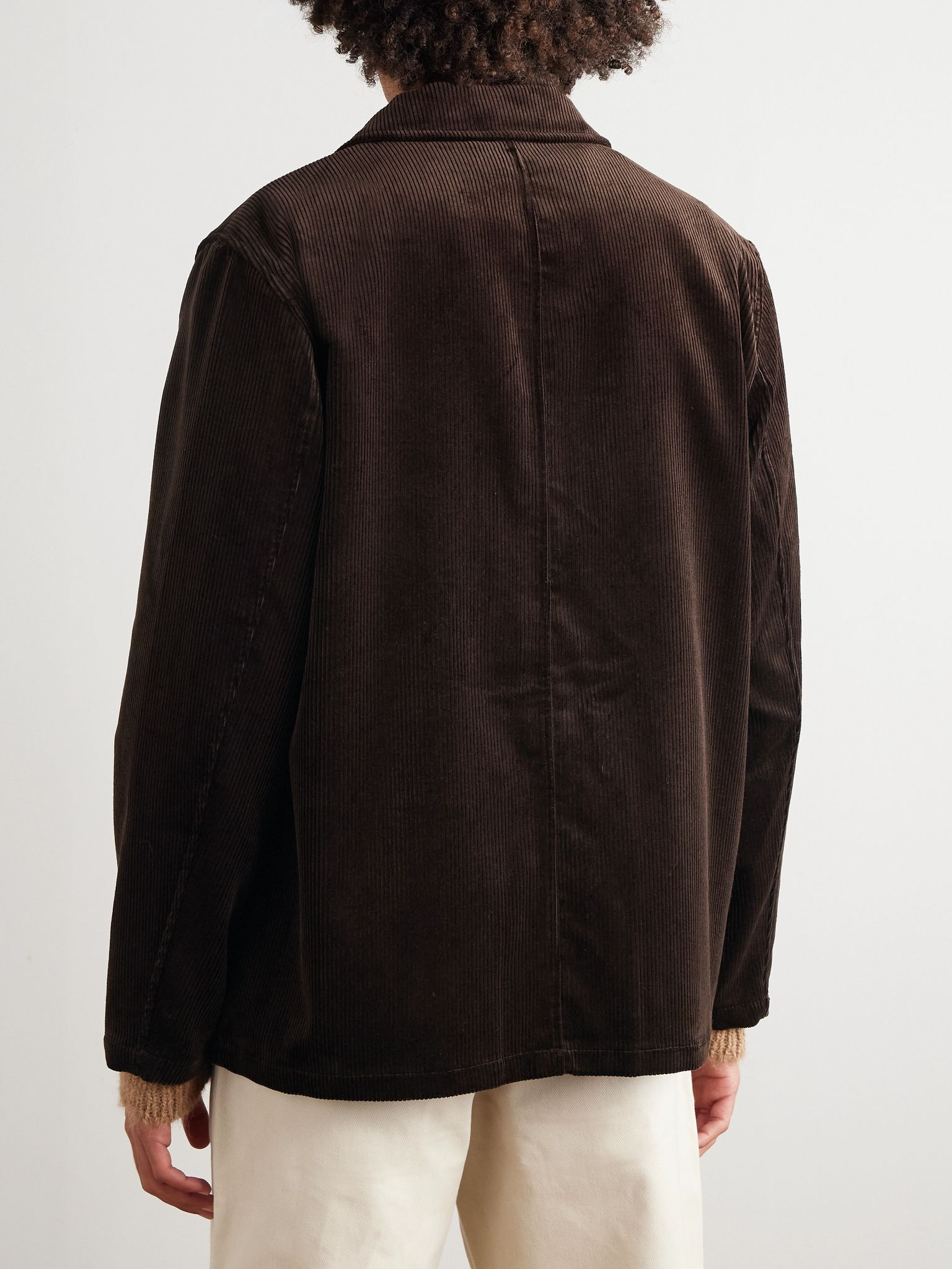 Cotton-Corduroy Suit Jacket Brown - 3