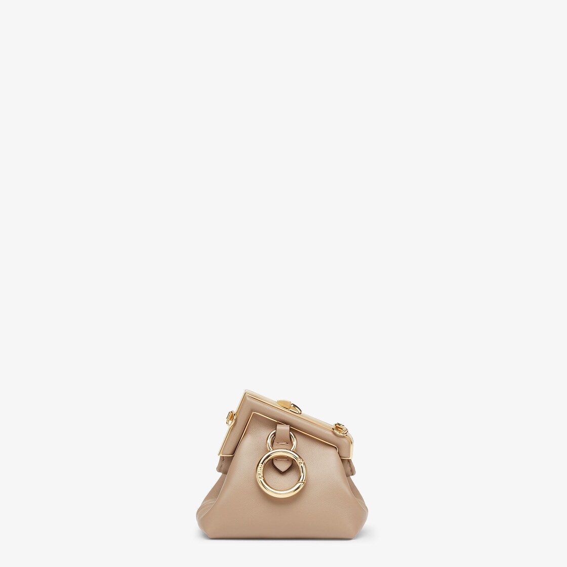 Dove gray nappa leather charm - 3