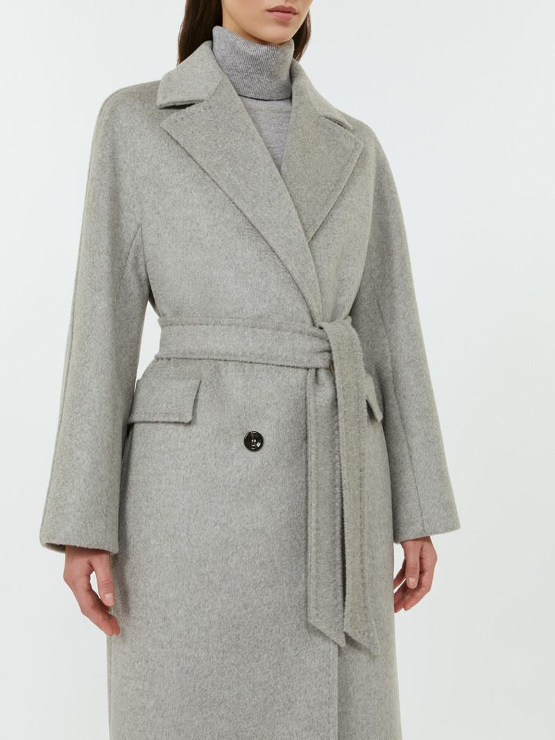 PANTEON Double-breasted cashmere, alpaca and wool coat 5