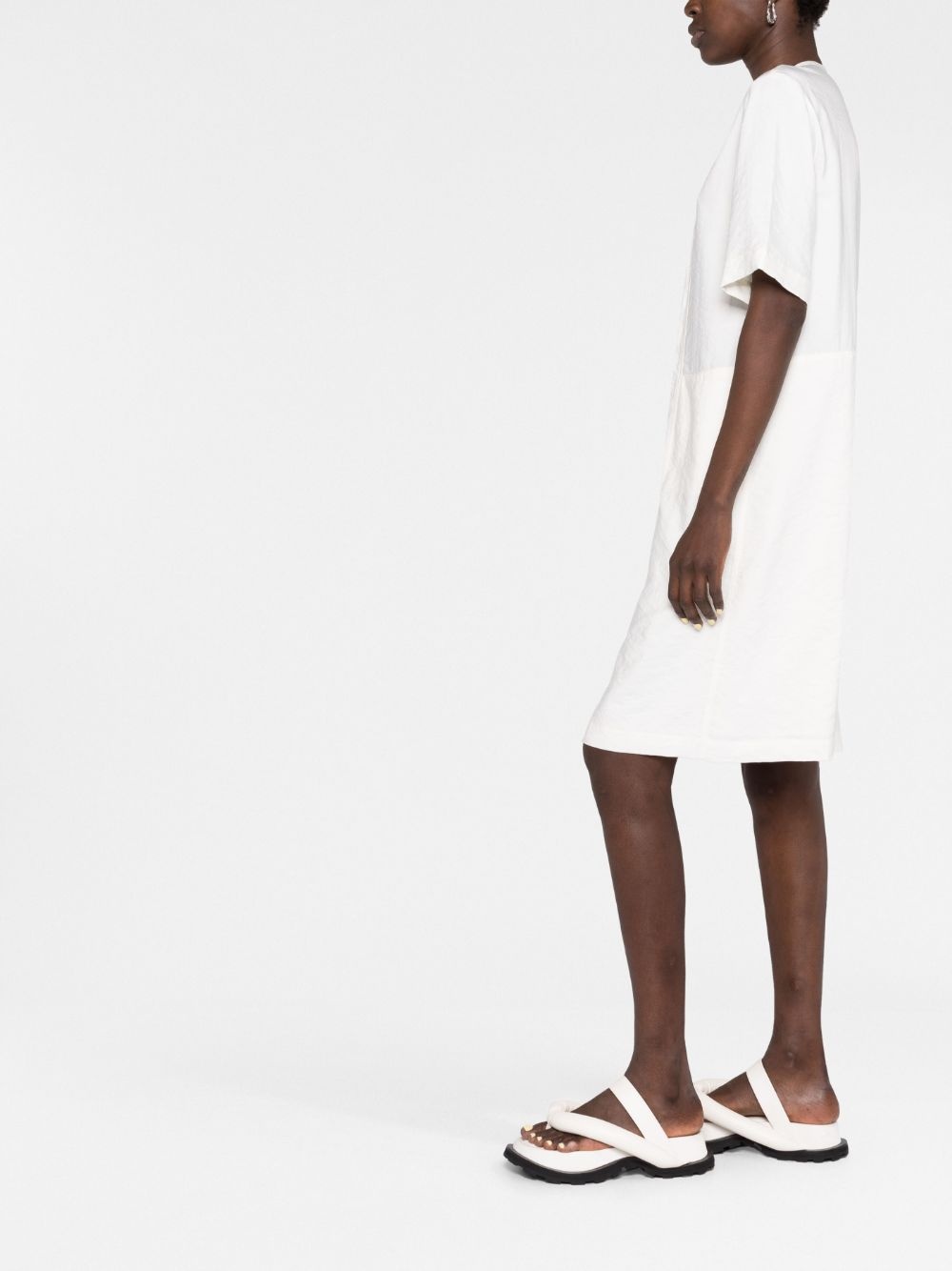 short-sleeve zip-fastening dress - 4