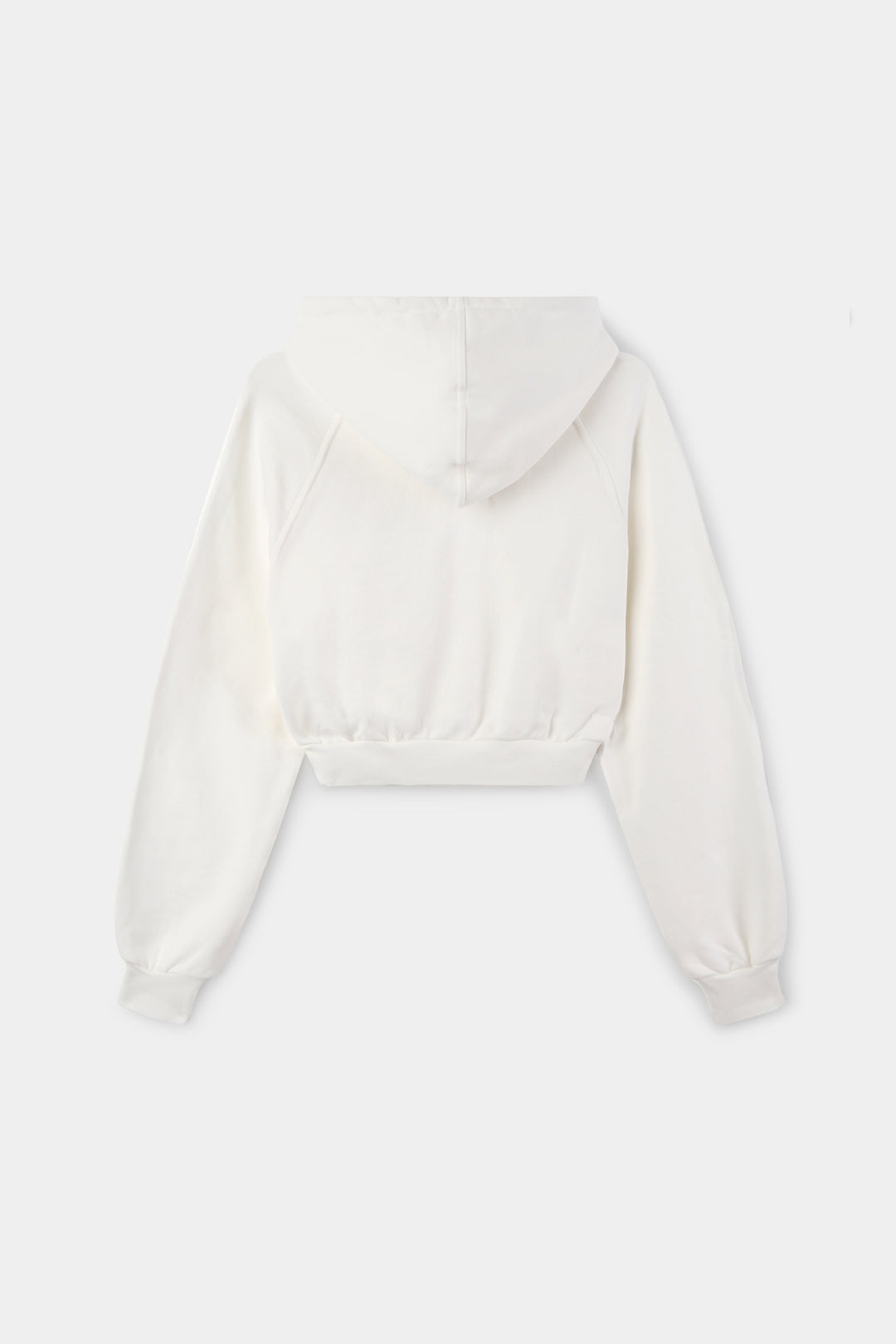 EMBROIDERED CROPPED HOODIE / dust - 2