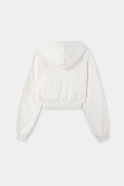 SUNNEI EMBROIDERED CROPPED HOODIE / dust outlook
