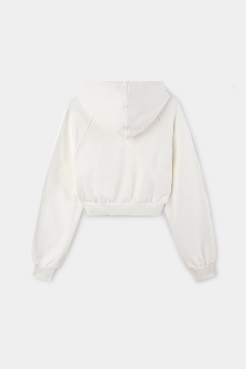 SUNNEI EMBROIDERED CROPPED HOODIE / dust outlook