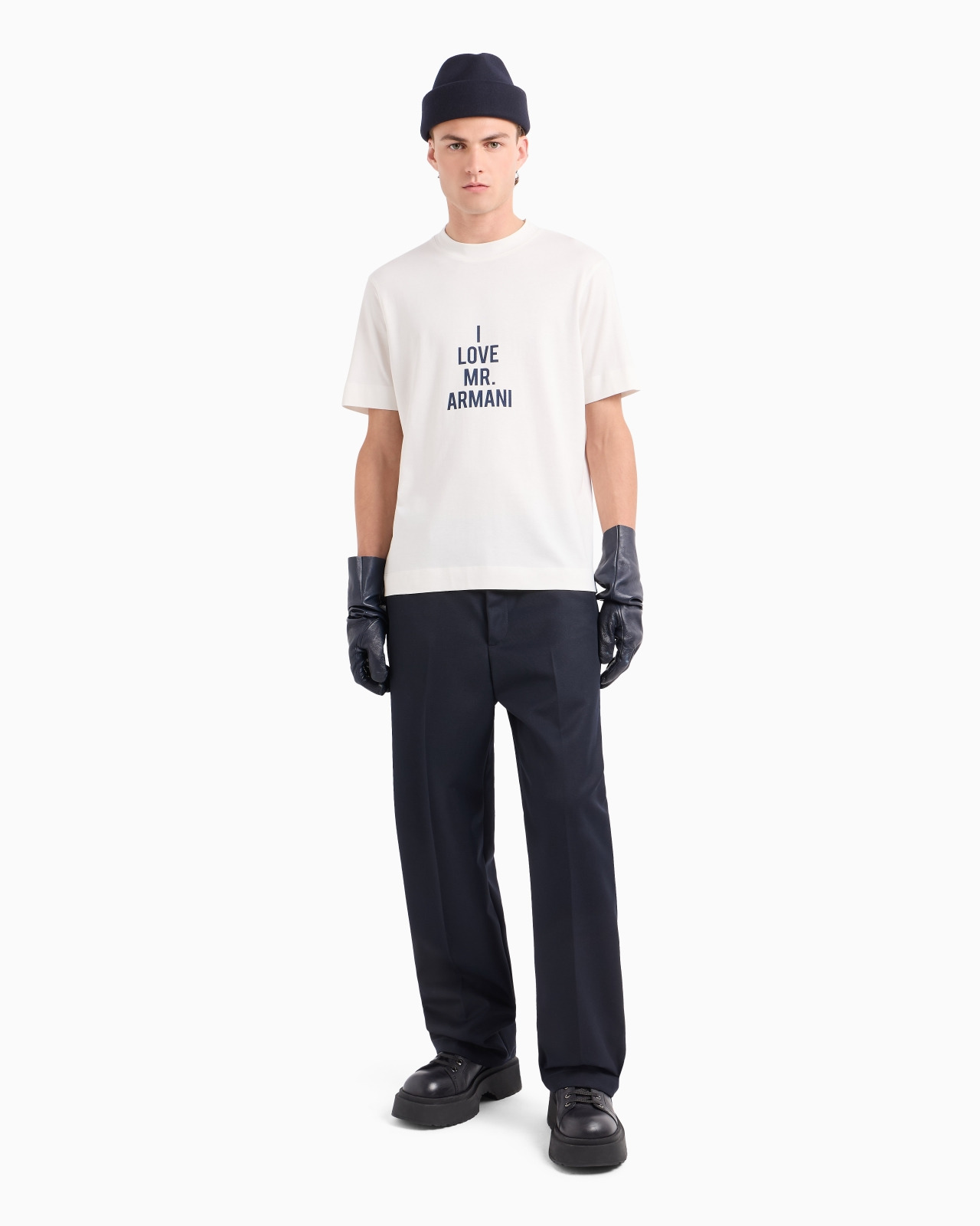 Lightweight jersey T-shirt with I love Mr Armani ASV print - 4