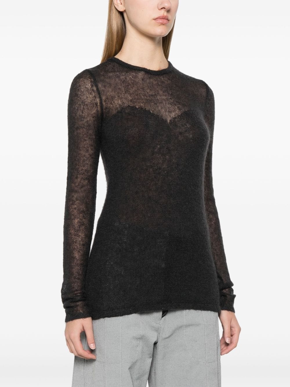 brushed-finish sweater - 3