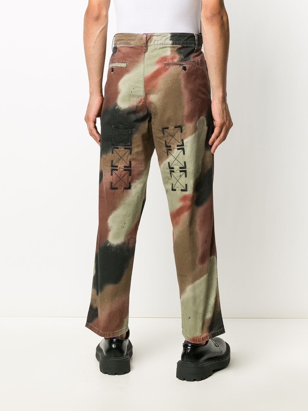 camo stencil trousers - 4