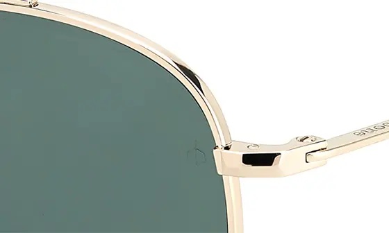 51mm Round Sunglasses in Gold Green/Green - 5