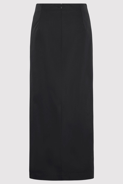 ST. AGNI Cotton Tuck Midi Skirt - Black outlook