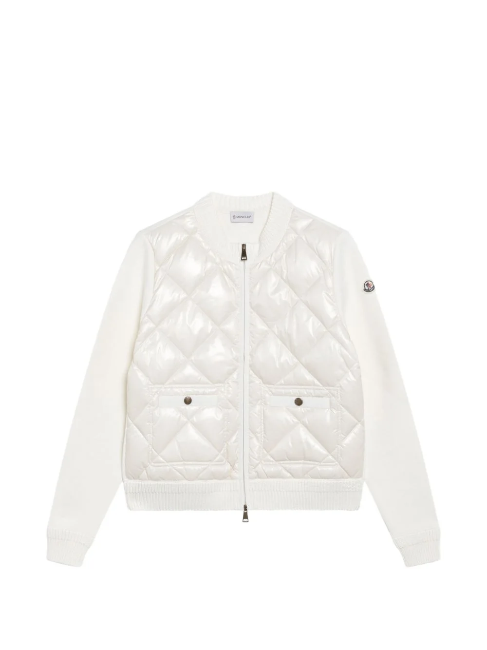cotton padded cardigan - 1