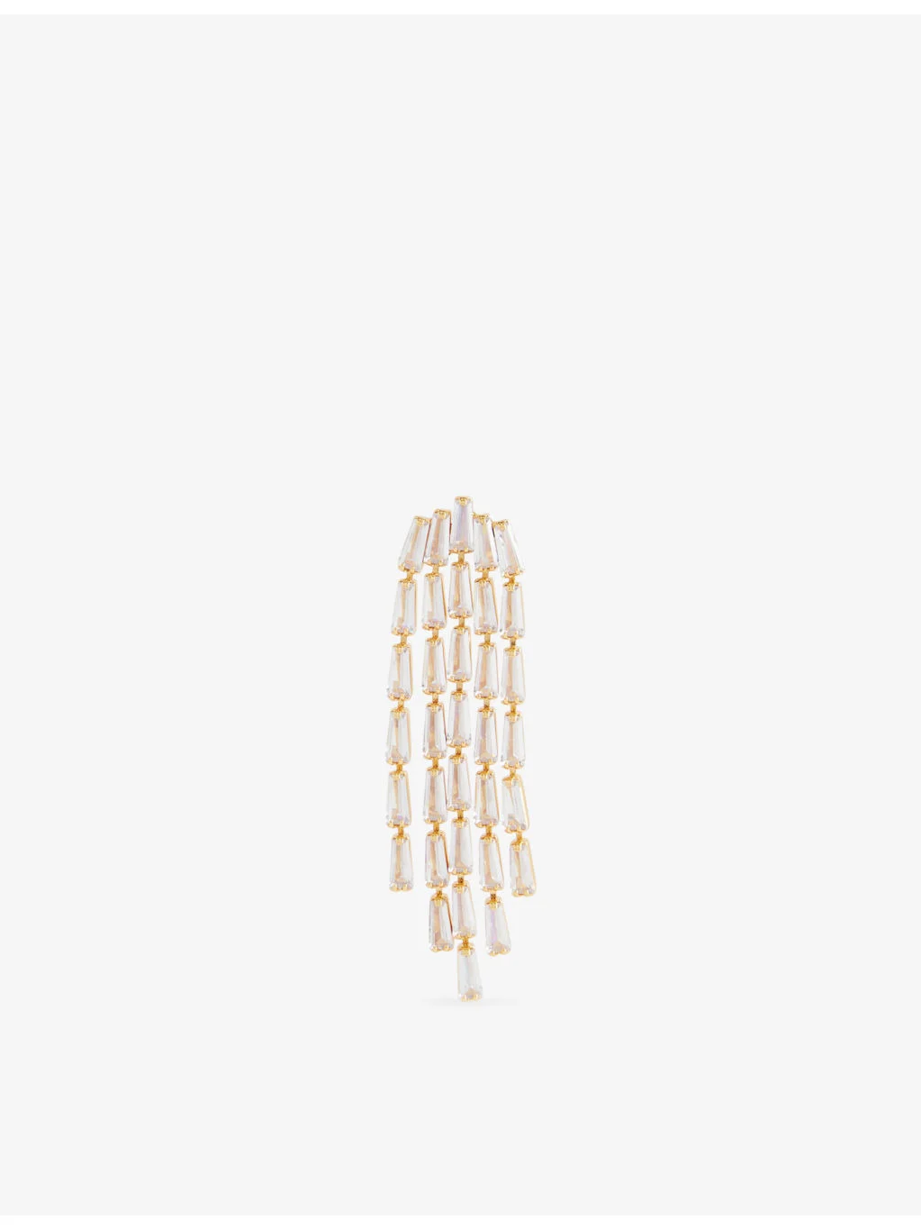 Divine 18ct Yellow-Gold Plated Brass And Cubic-Zirconia Earrings - 1