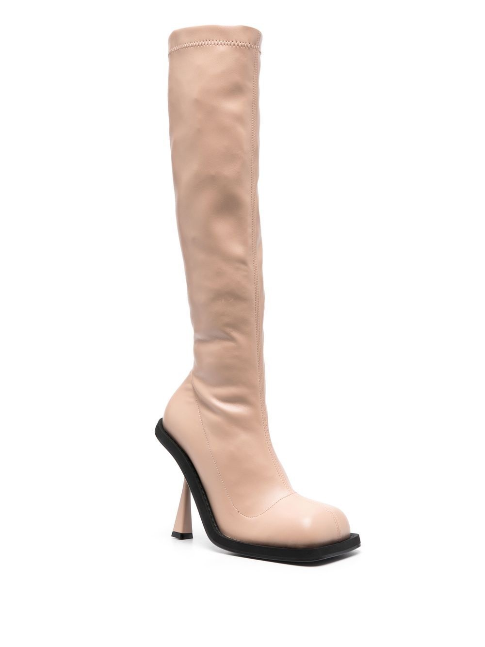 square-toe knee-high boots - 2