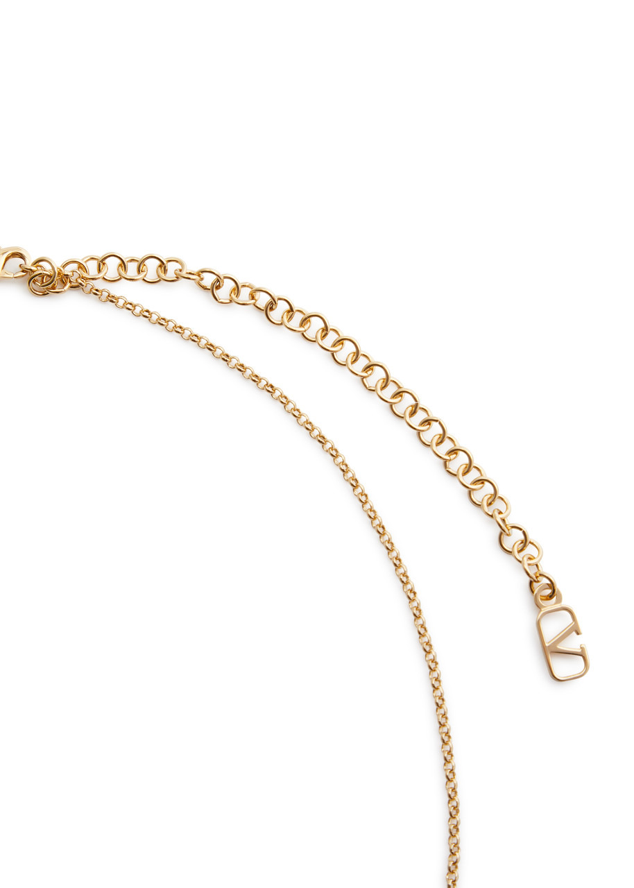 VLogo layered necklace - 3