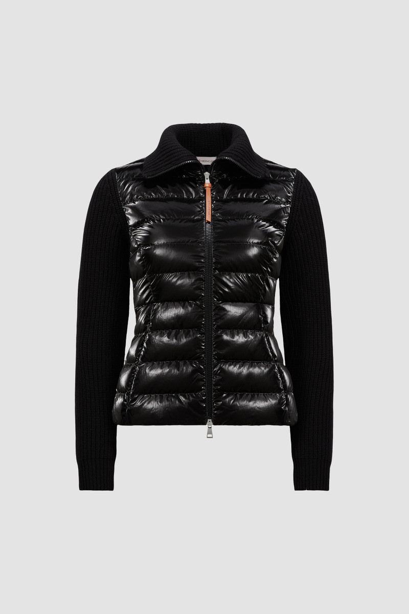 Padded Wool Zip-Up Cardigan - 1